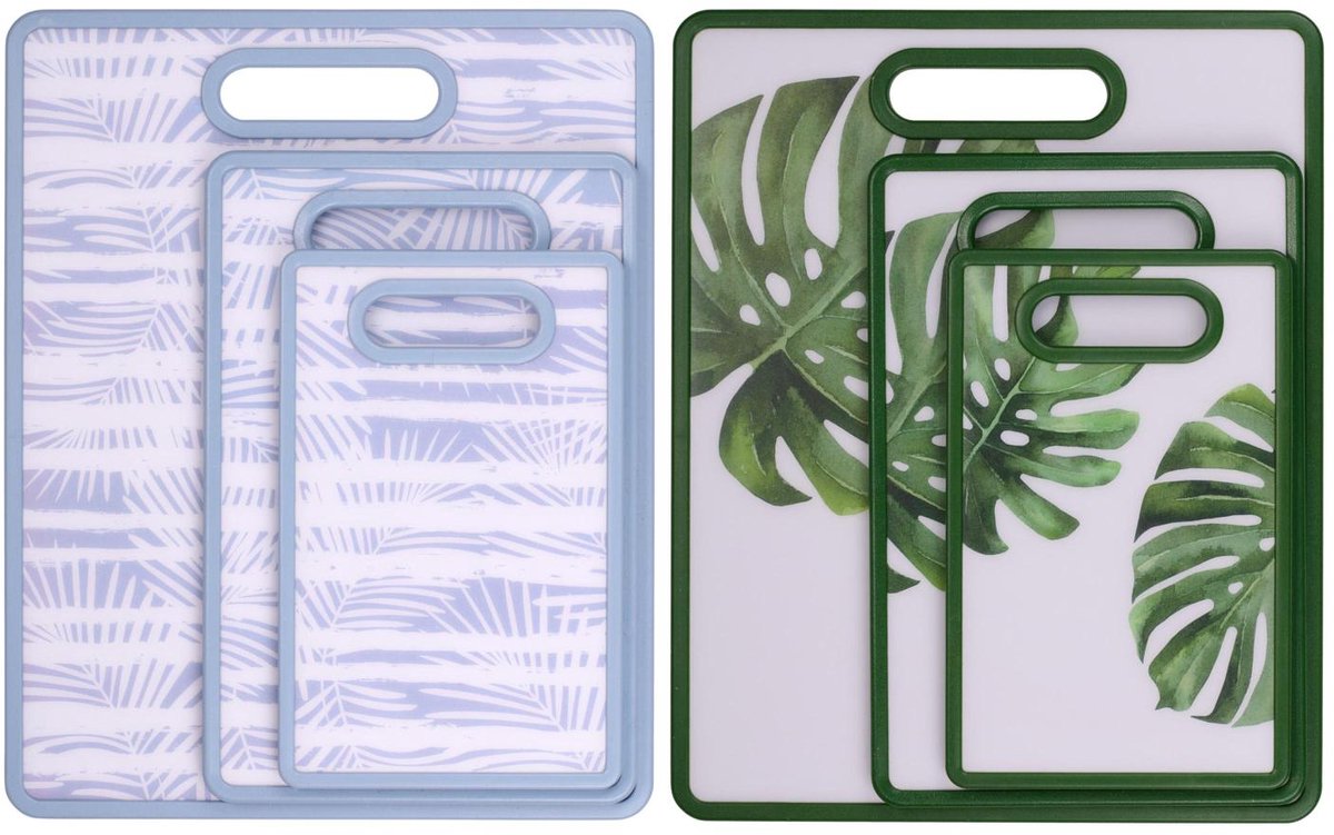 Set taglieri Alpina 3 pezzi - tagliere in plastica con manico - 3 misure 30x38 20x30 16x25 cm - tagliere in plastica - taglieri - double face