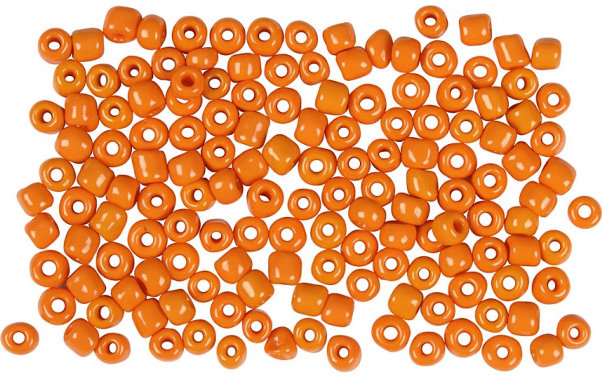 Perline Creativ Company, d 3 mm, misura 8 0, misura buco 0,6-1,0 mm, arancione, 25 g 1 scatola