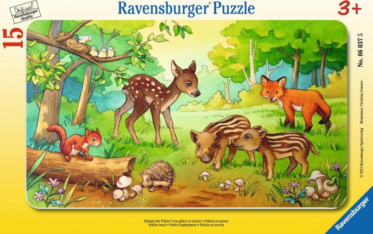Ravensburger animales jóvenes en el bosque