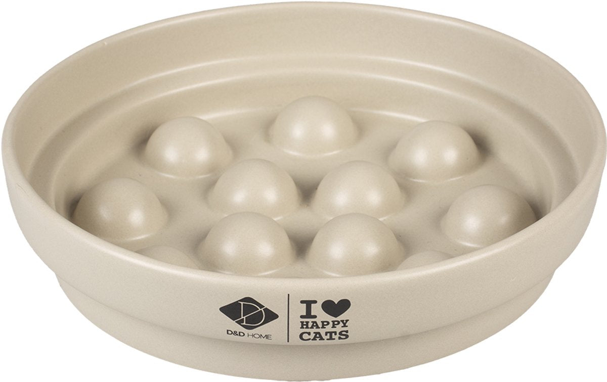 D d cuenco de comida casera - alimentador lento sue - blanco