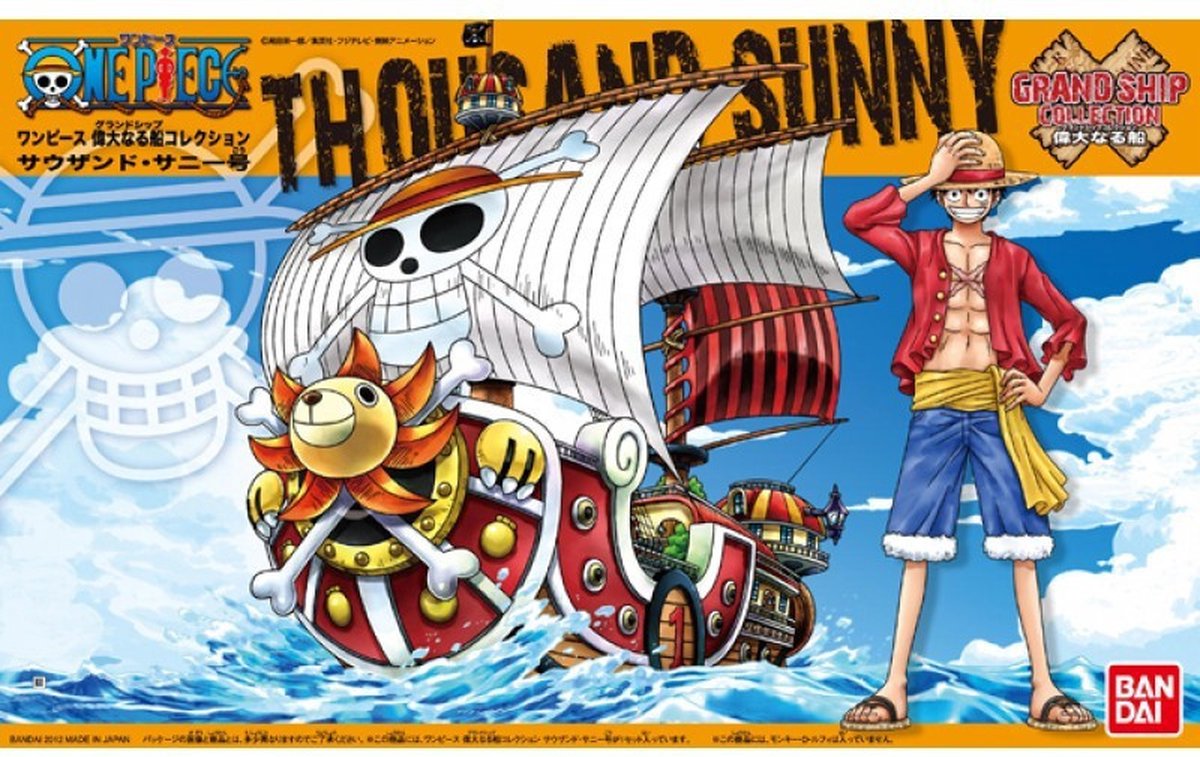 Bandai namco one piece bandai - modelismo - barco - Thousand Sunny - 15 cm