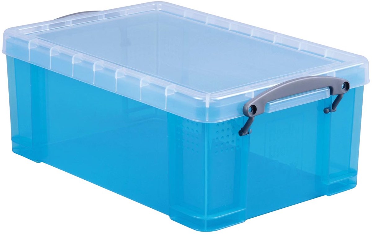 Cajas realmente útiles caja realmente útil 9 litros transparente azul brillante
