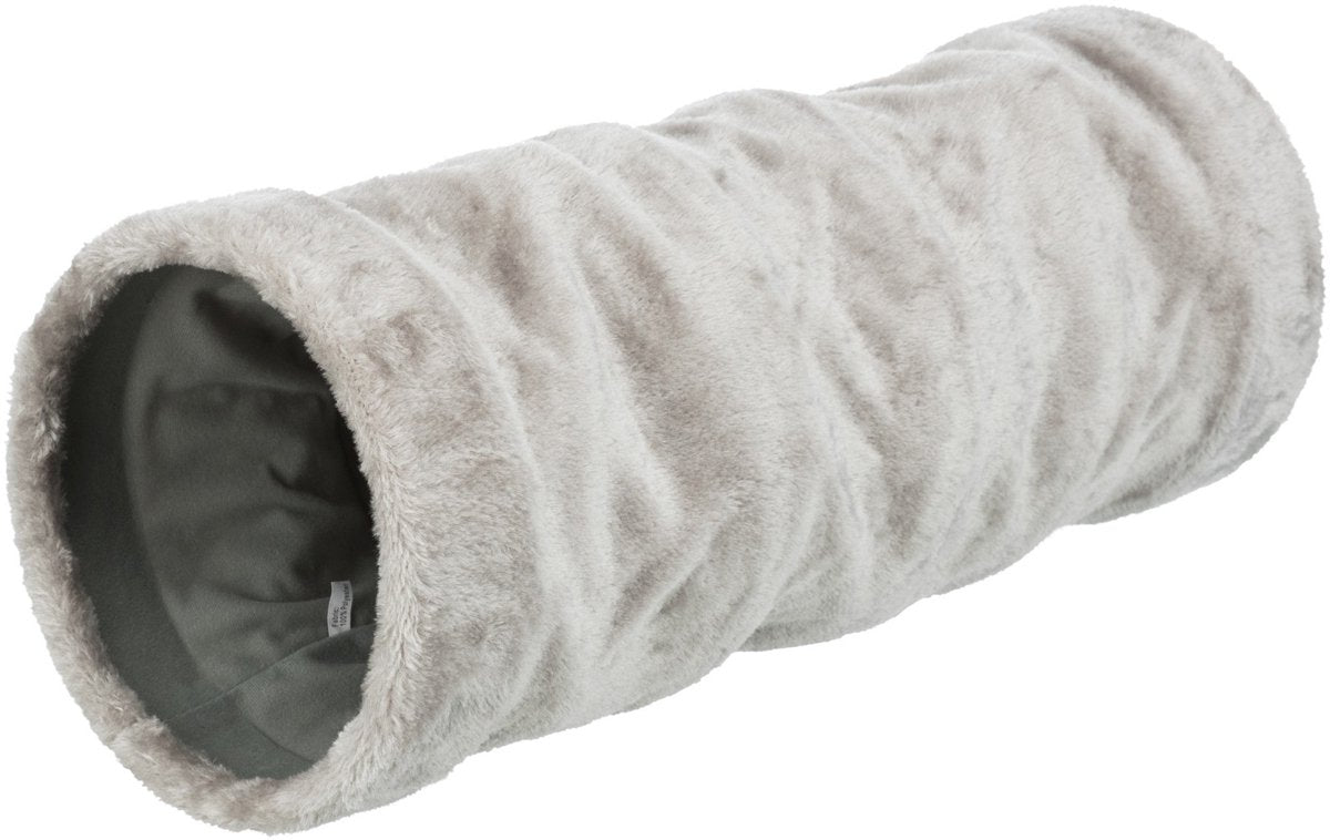 Trixie tunnel gioco peluche grigio 60x22 cm