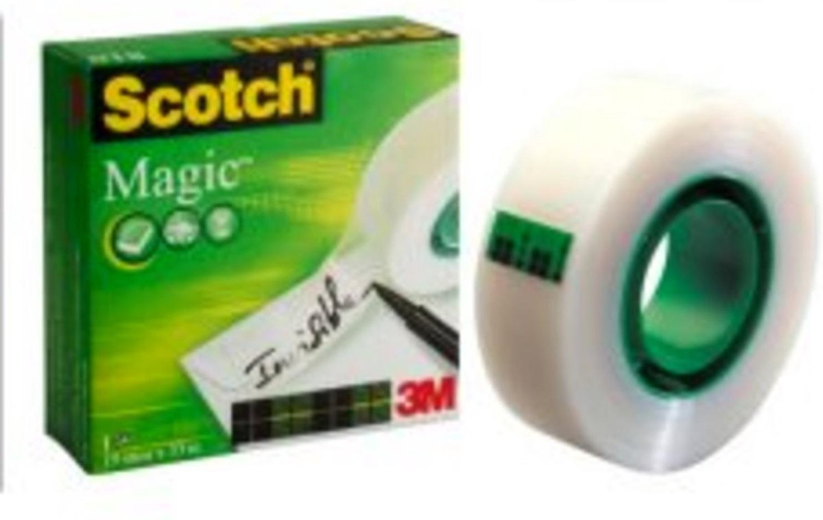 Cinta Scotch® magic™, 4 rollos, 19 mm x 33 m
