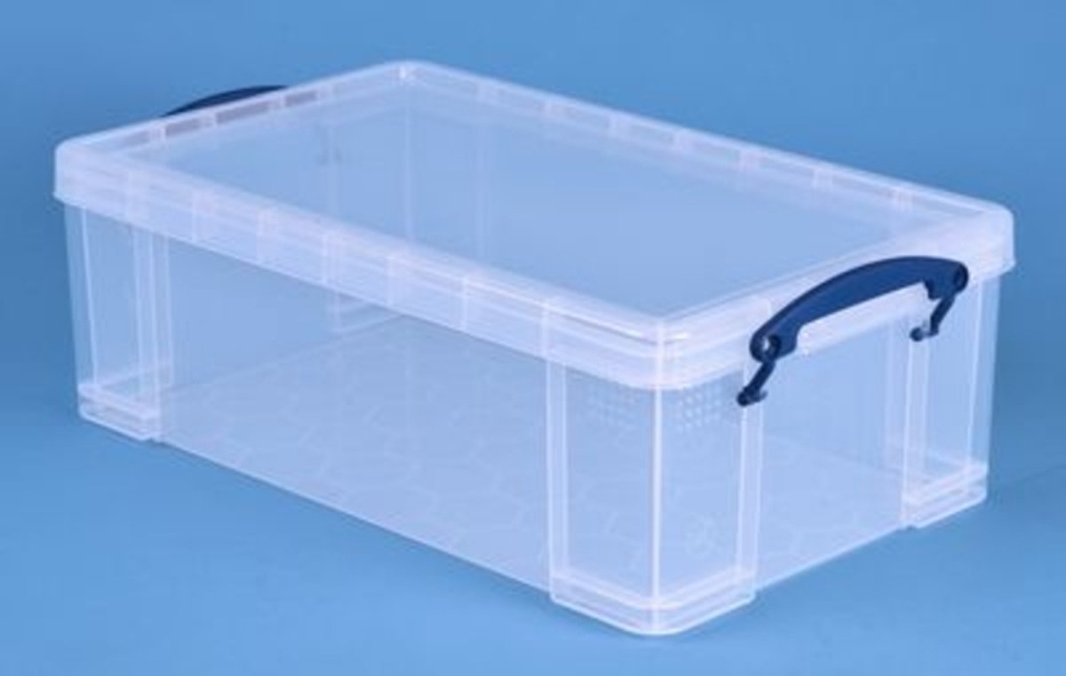 Utilissimo box portaoggetti da 12 litri bianco trasparente
