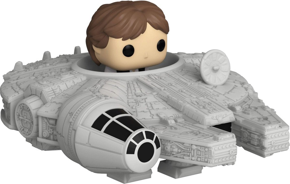 Funko han solo con halcón milenario - ¡bitty pop! paseo - figura de star wars - 2cm