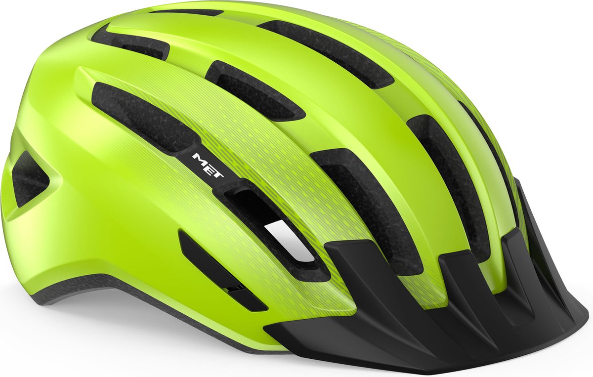 With downtown bicycle helmet men women - bicycle helmet racing bike adults - e-bike - trekking - size m l (58-61cm) - fluoro yellow (yellow)