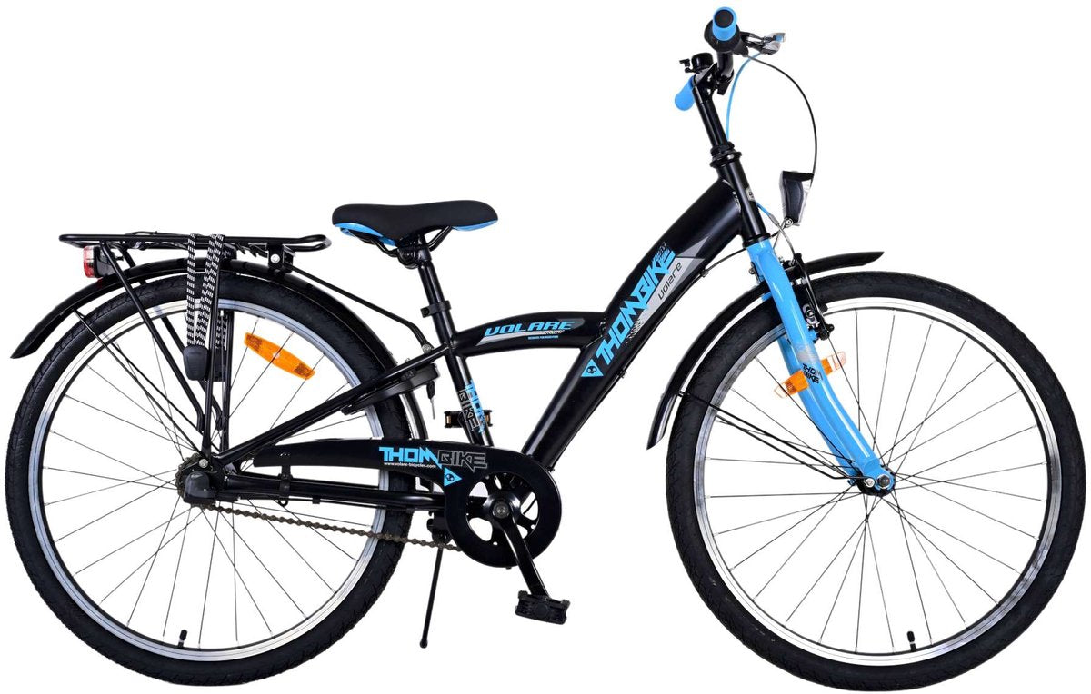 Bicycle per bambini di THUMIKE VOLARE - Ragazzi - 24 pollici - blu nero - 3 marce