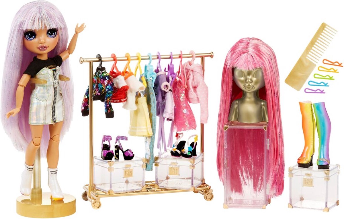 Studio di alta moda Rainbow: stili pop Avery con vestiti per bambole