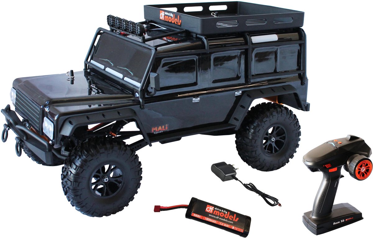 Df-models df-4j crawler nero 2 gang LED pronto per l'uso (rtr)