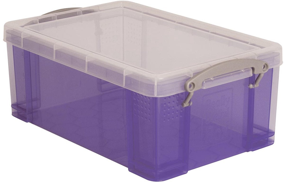 Cajas realmente útiles caja realmente útil 9 litros violeta transparente