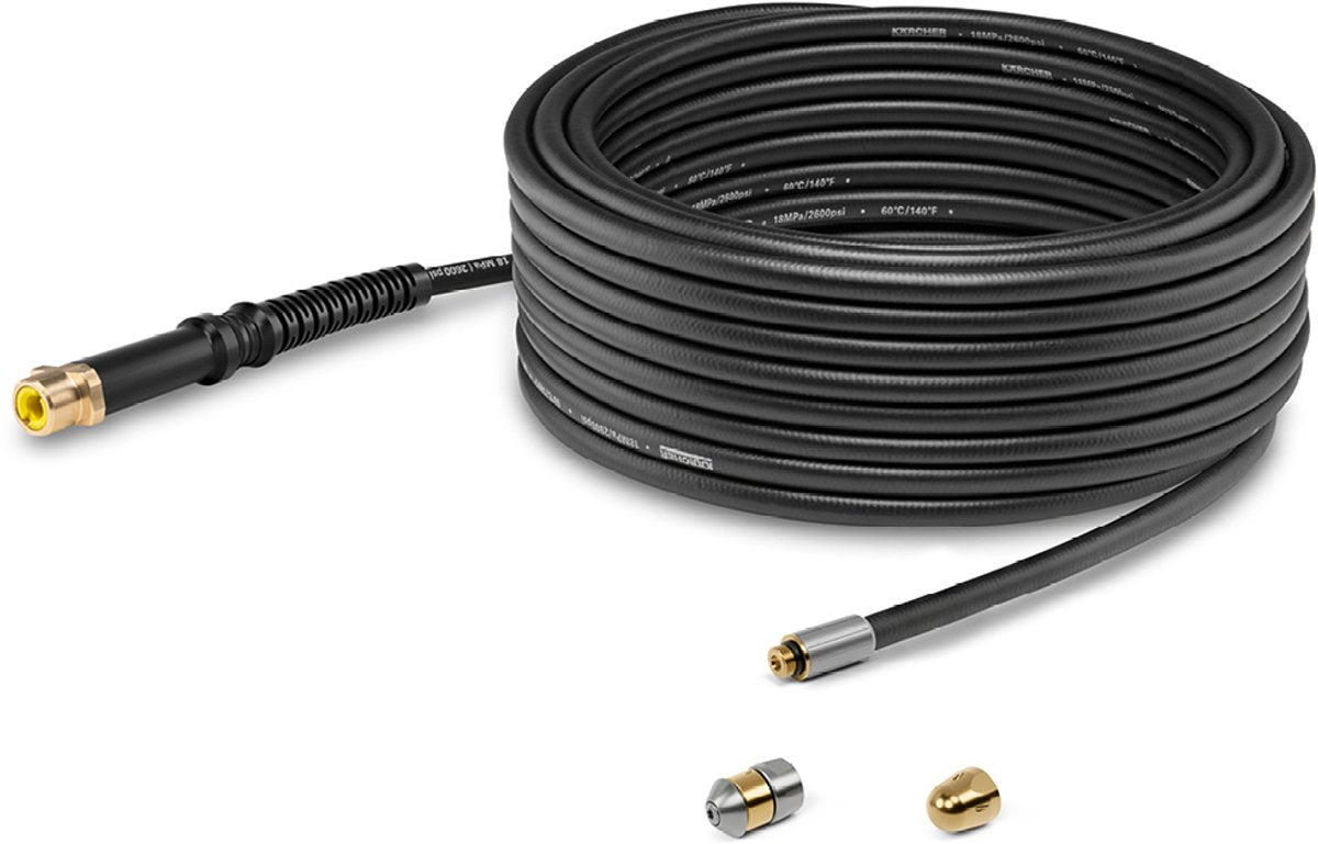 Kärcher pc 15 rioolslang set - hogedrukreiniger accessoire - 15 meter - diverse spuitmonden - flexibel