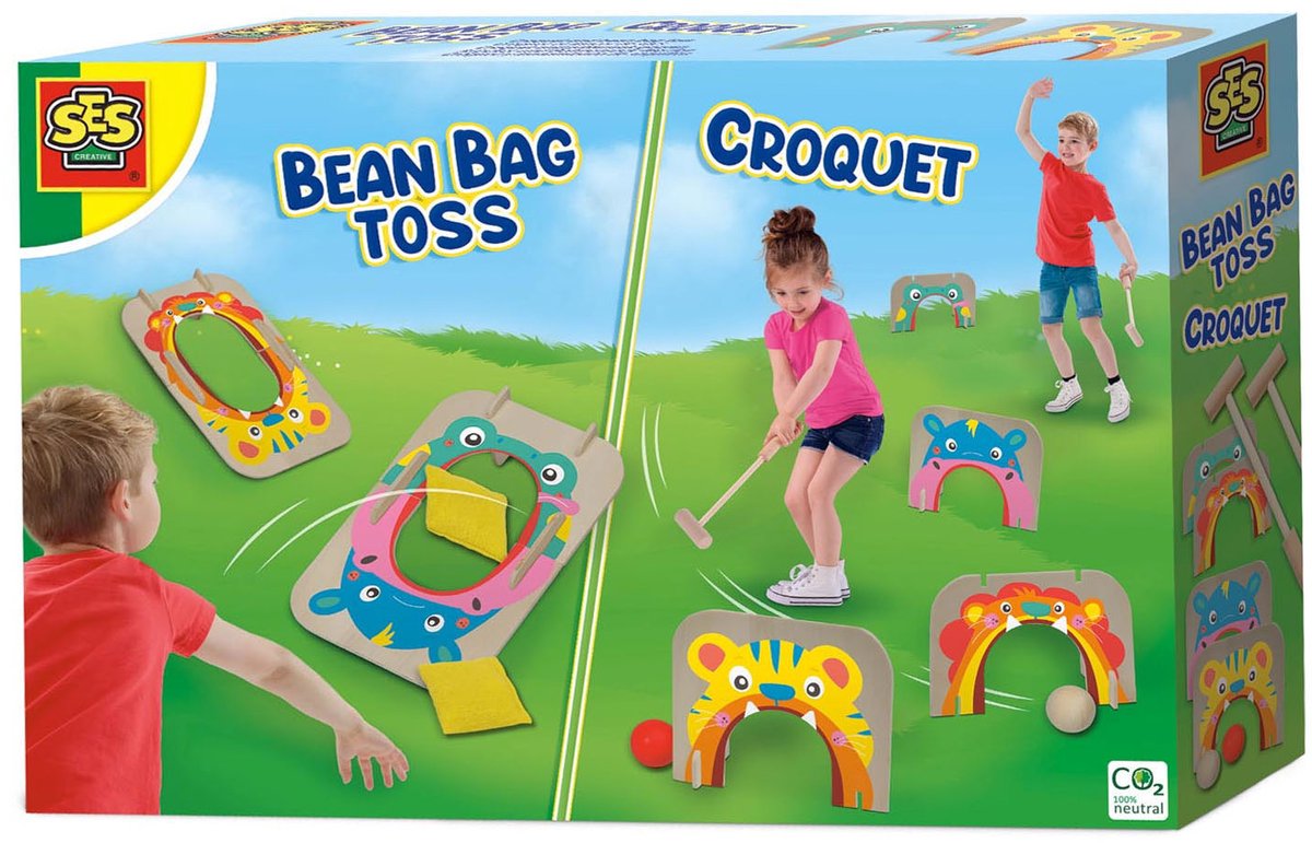 Lanza el croquet y la bolsa de semillas
