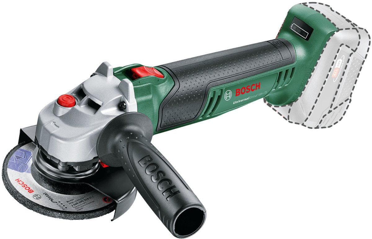 Amoladora angular Bosch universalgrind 18v-75 - 115 mm - sin disco abrasivo - sin batería 18v ni cargador