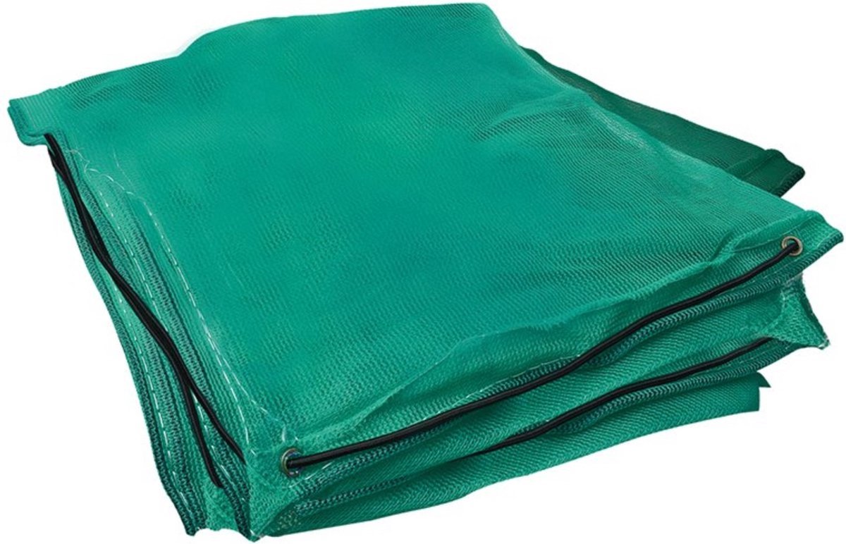 Proplus fijnmazig aanhangernet - 2,5 x 4,5 m - elastisch koord - groen