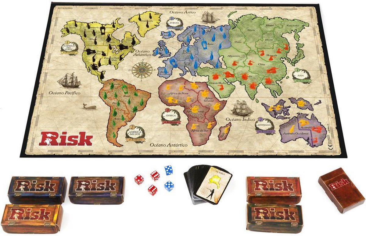 Hasbro gaming hasbro - gioco da tavolo a rischio - versione inglese