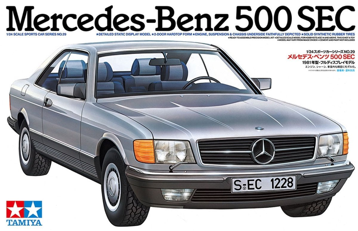 Tamiya Mercedes-Benz 500sec - kit modello coupé di lusso 1:24 - 24029