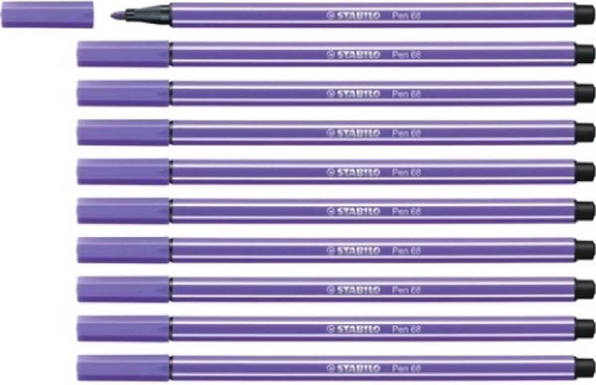 Stabilo pen 68 - pennarello premium - viola - scatola da 10 pezzi