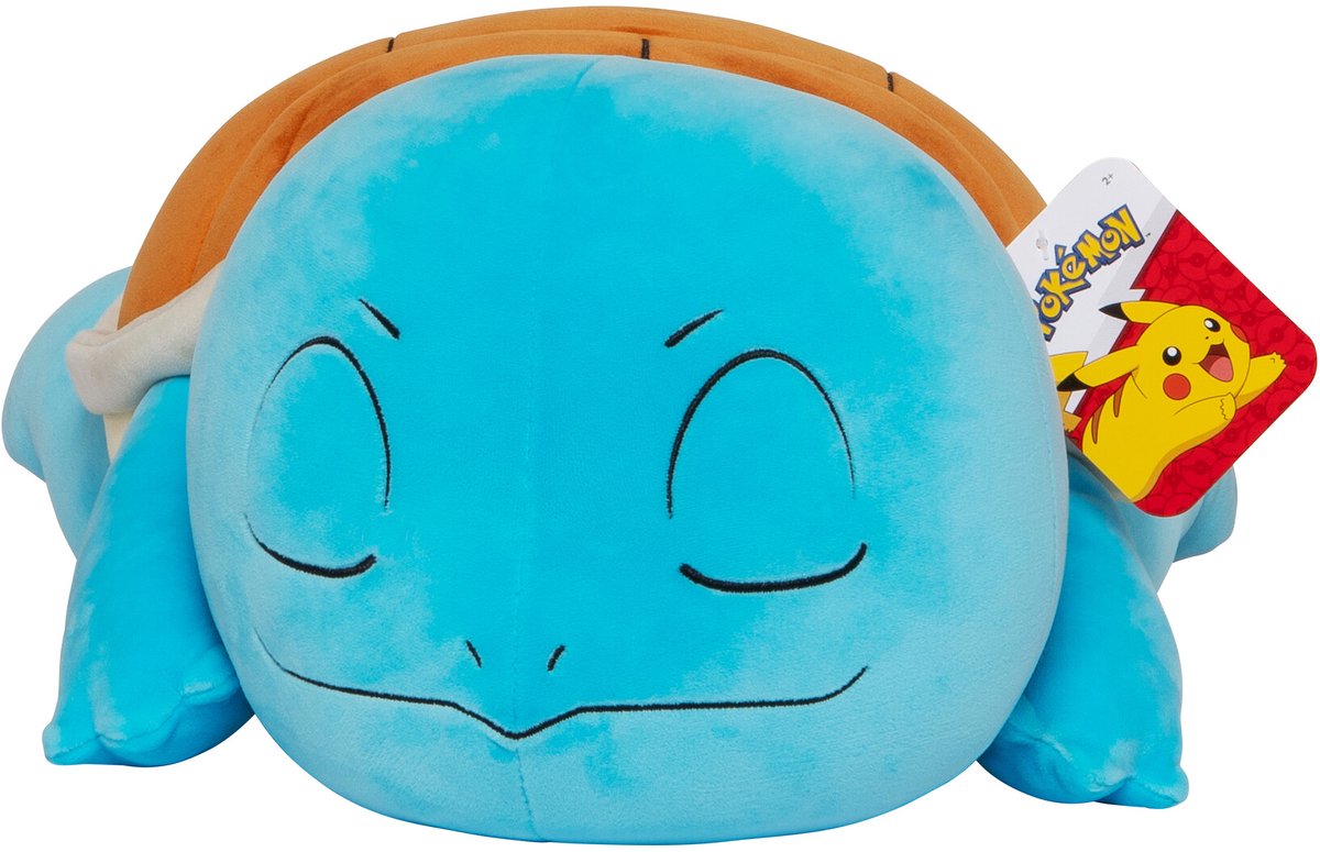 Jazwares pokémon - 45cm sleeping plush - squirtle