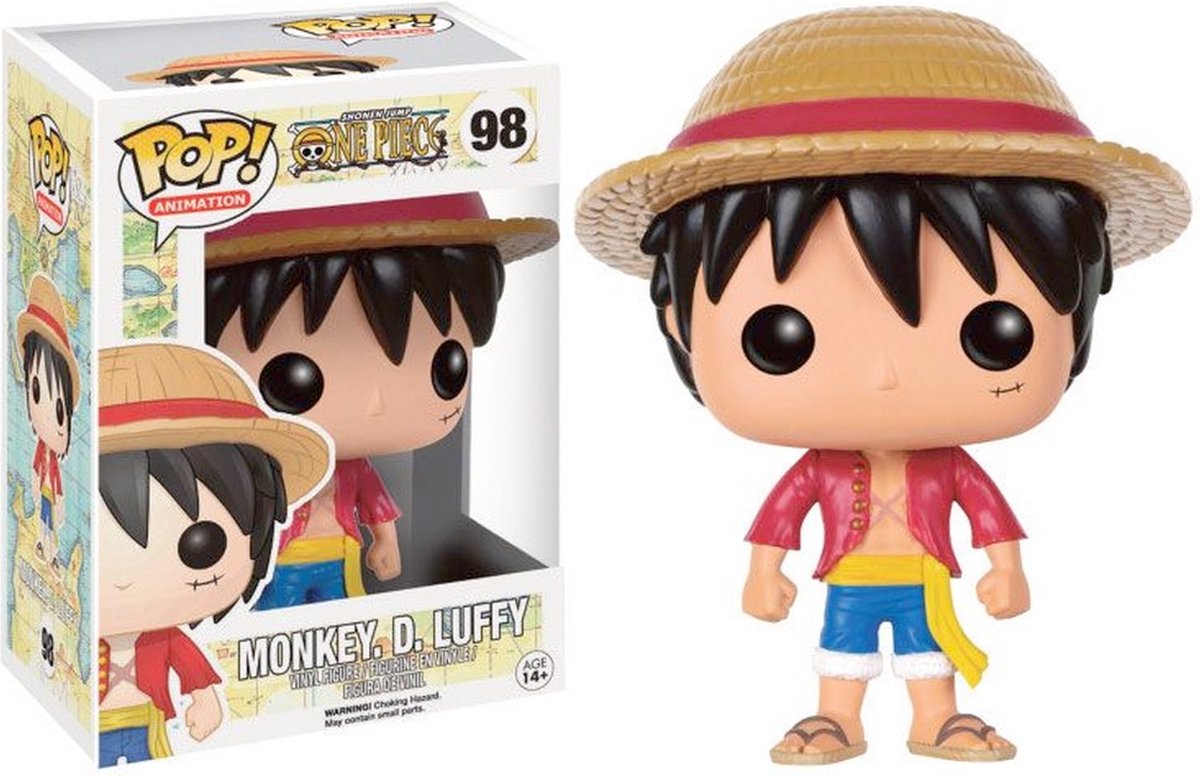 Animación funko pop: one piece - mono d. muñeco luffy #98