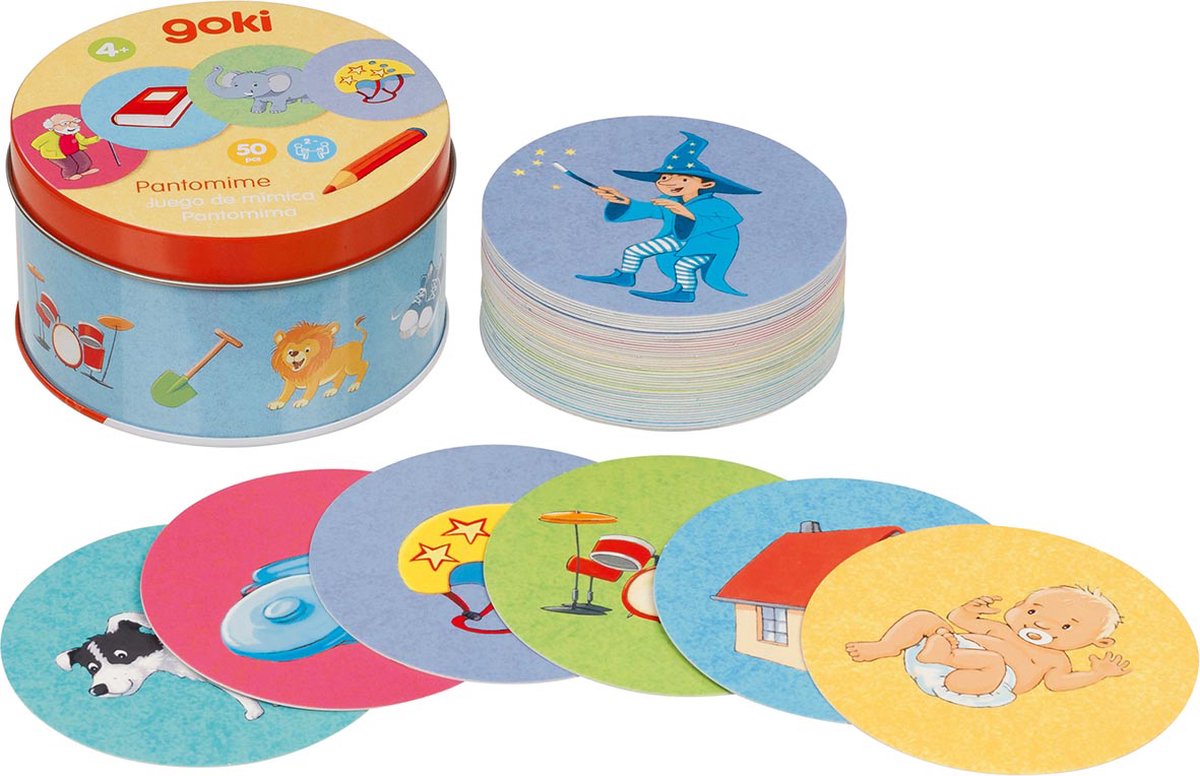 Juego de mesa Goki: juego de signos h5,1xdiam.9cm, en caja de hojalata, cartón, 4+