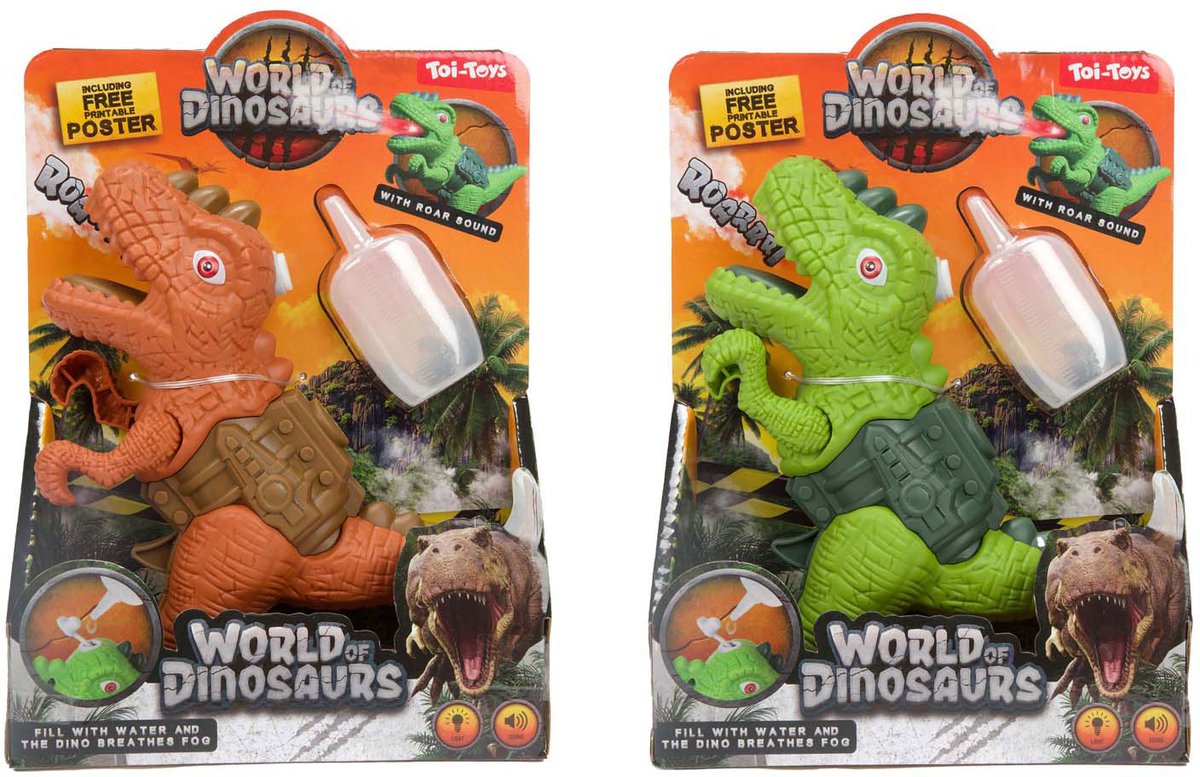 World of Dinosaurs Dinopistool con spray, luce e suono
