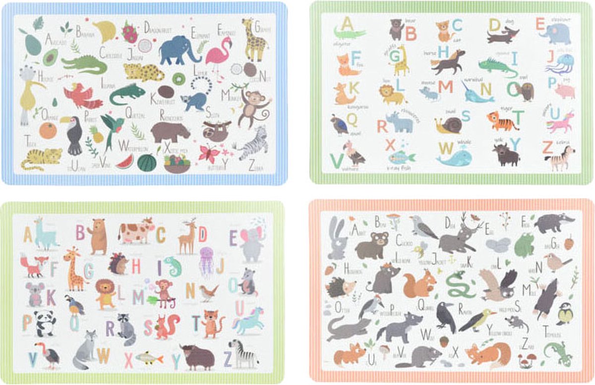 Placemat dieren, 12st.
