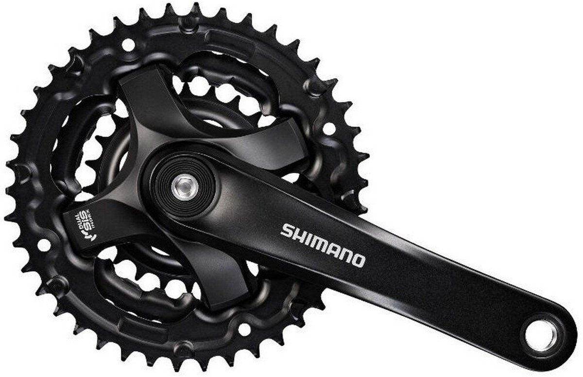 Shimano Crankset 6 7 8 Speed Tourney FC-Ty501 con braccio a manovella da 170 mm 48 x 38 x 28t nero