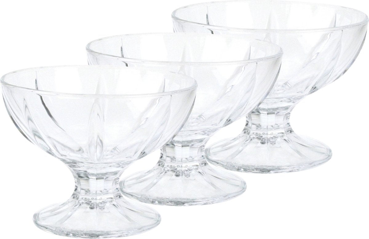 Cupés de sorbete de helado Arcoroc - 6x - a pie - 200 ml - vaso - tazones de helado - vasos de helado