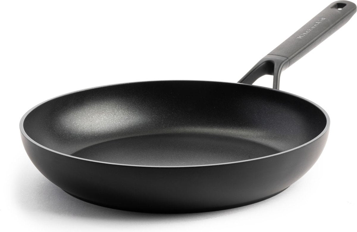 Sartén kitchenaid classic de aluminio forjado ø30cm - negra - inducción - antiadherente - sin pfas