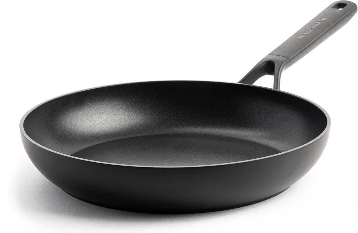 Sartén kitchenaid classic de aluminio forjado ø28cm - negra - inducción - antiadherente - sin pfas