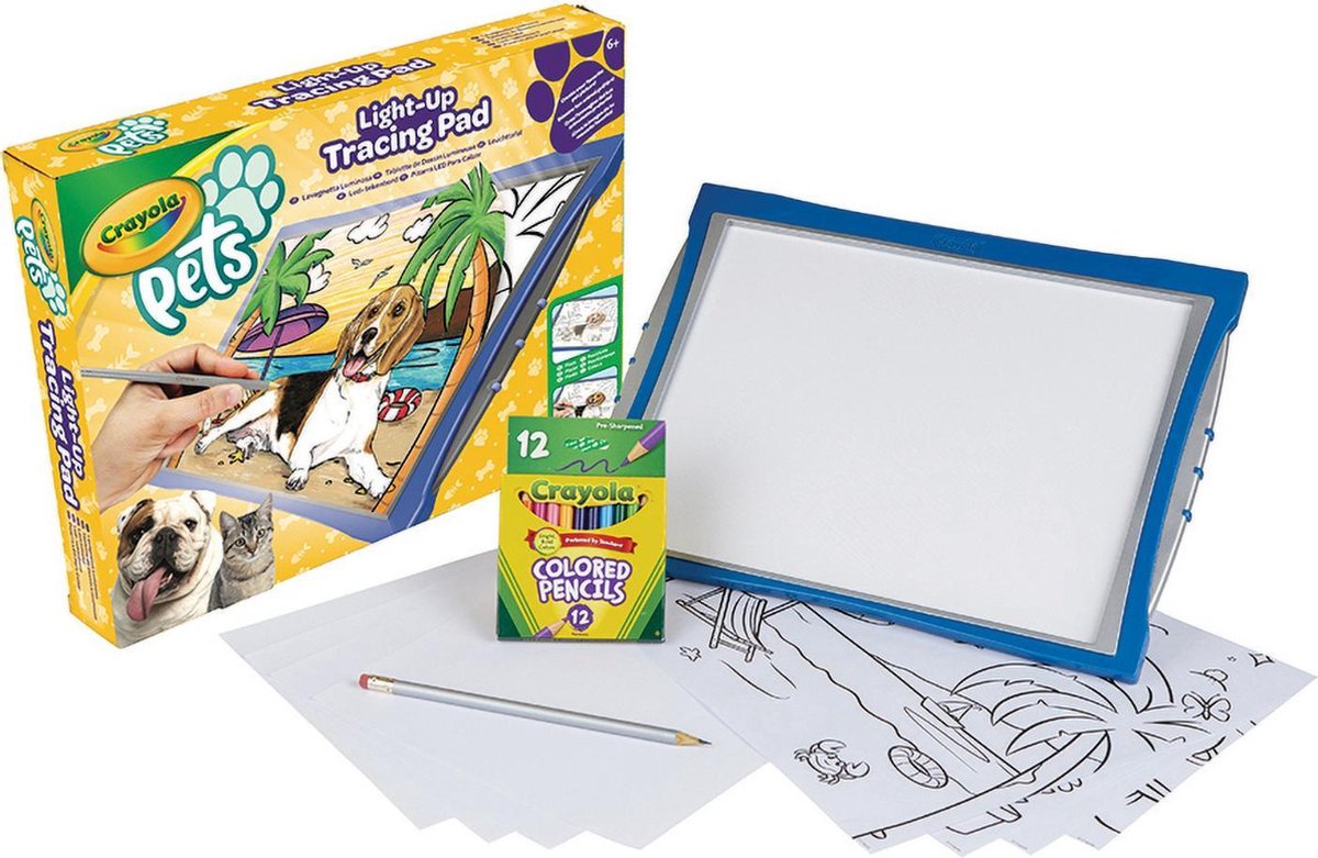 Crayola - mascotas - paquete de pasatiempos - tablero de dibujo LED - animales