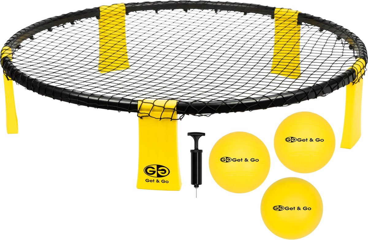 Get Go - Set di palline smash - incluse 3 palline + pompa - giallo nero