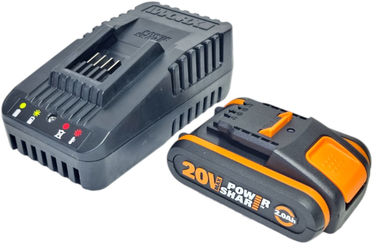 Worx wa3601 - batterij lader - lithium-ion (li-ion) - 2 ah - 20 v - - 1 stuks