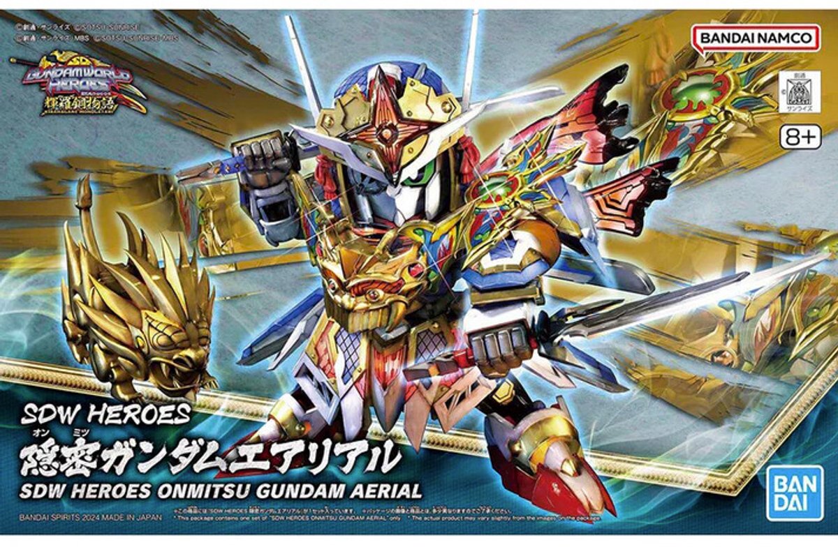 Bandai namco bandai sd gundam world heroes kit de modelo de plástico onmitsu gundam kits de modelos aéreos