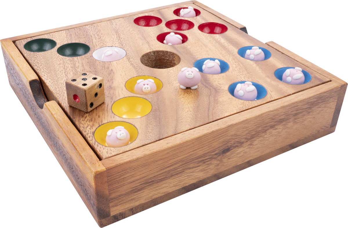 Engelhart Pig Hole in ceramica – Gioco di strategia in legno – 2+ giocatori – Classico gioco a punti – Gioco di abilità e strategia –