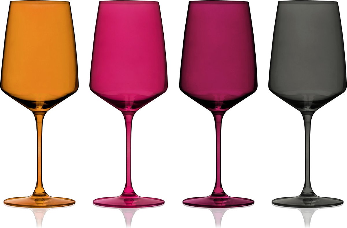 Bicchiere da vino Viski Reserve Nouveau - cristallo - 650 ml - 4 pezzi - tramonto