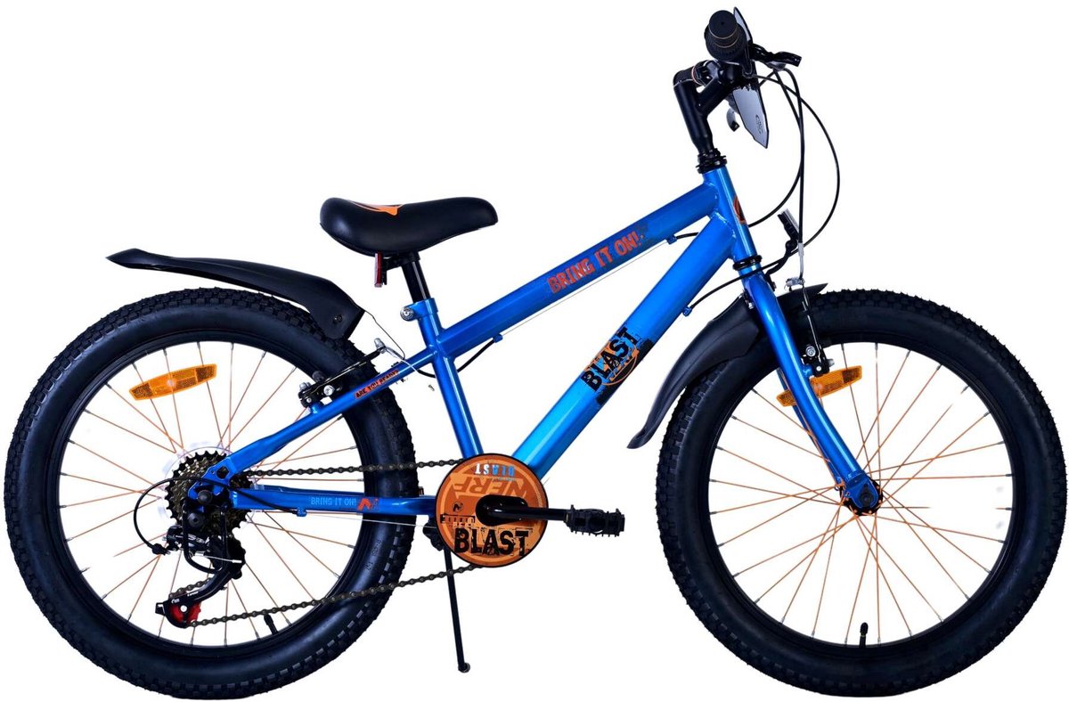 Nerf per bambini in bicicletta per bambini da 20 pollici blu raso 6 velocità