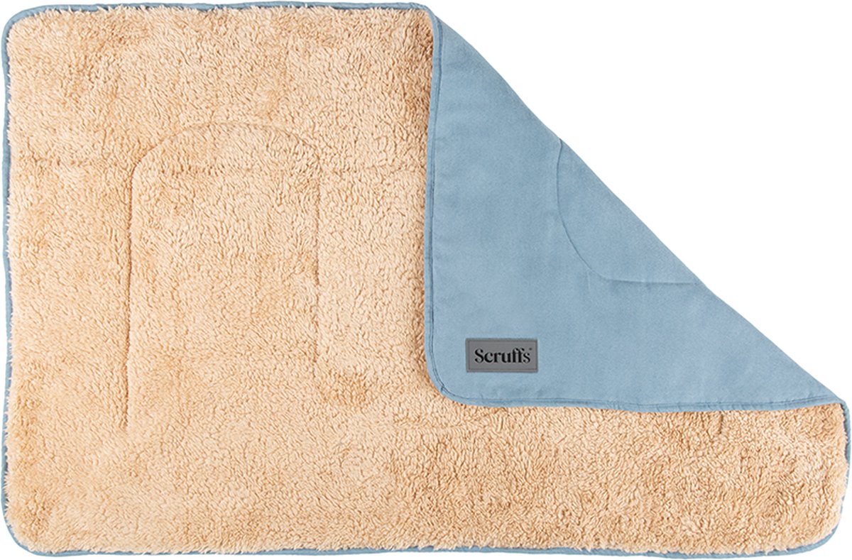 Scruffs cosy - morbida coperta per cani - utilizzabile su entrambi i lati con fodera interna meravigliosamente morbida - 110 x 75 cm - blu laguna