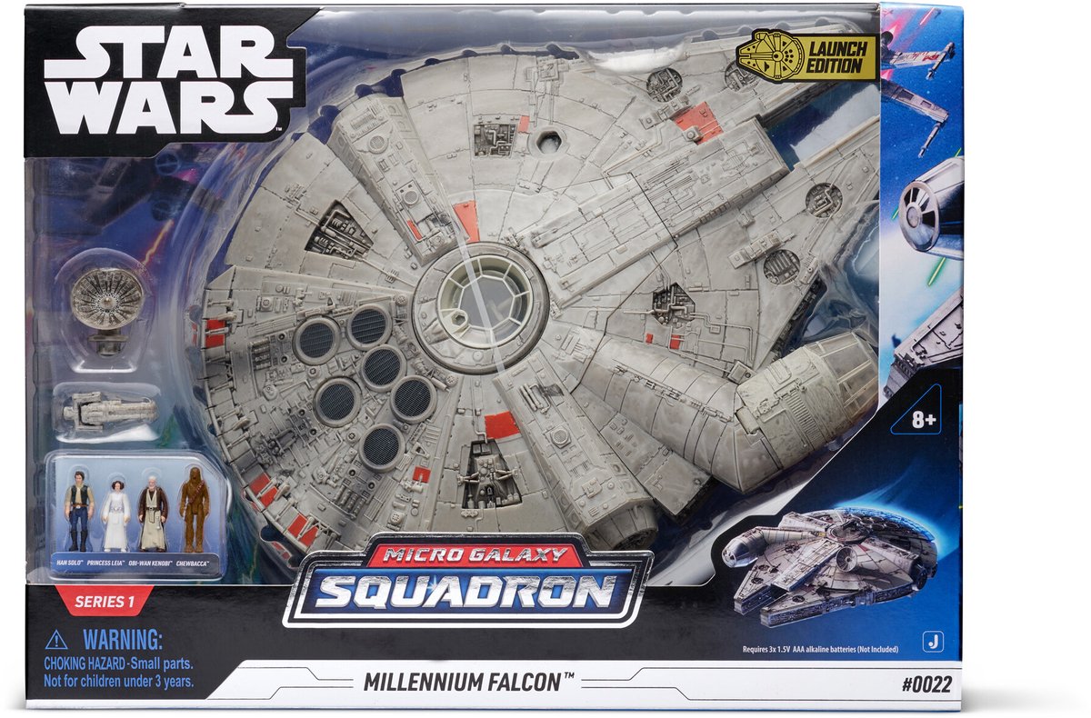 Jazwares star wars feature vehículo con figura halcón milenario 23 cm vehículos