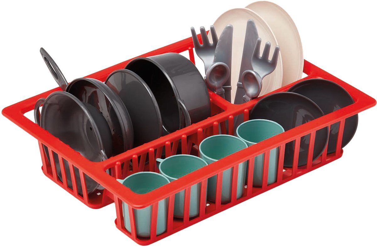 Ecoiffier 100% chef lavaggio da piatti con padelle e stoviglie,