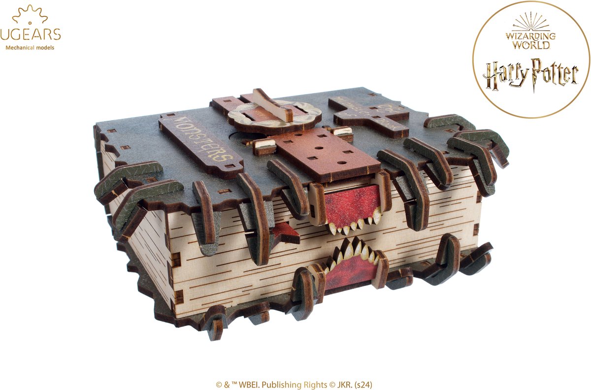 Ugears Construcción de modelos 3D - El libro de los monstruos™ - Harry Potter™ - Kit de construcción mecánico de madera - Juguetes educativos