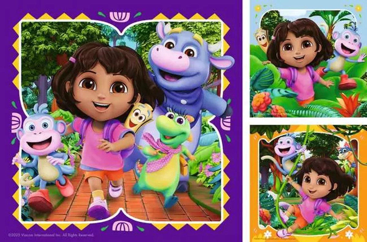 Ravensburger kinderpuzzle 3x49 teile - dora the explorer