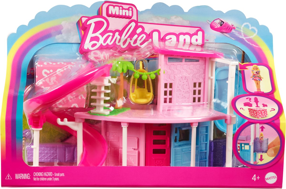 Mattel barbie mini barbieland mini casa de muñecas - casa de ensueño con mini muñeca sorpresa - modelo aleatorio