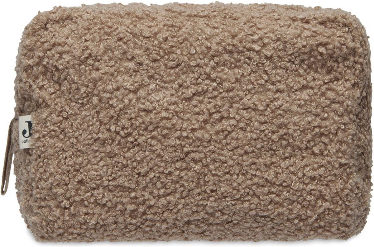 Jollein - etui (boucle biscuit) - 100% polyester - luieretui, baby toilettas - 21x14cm