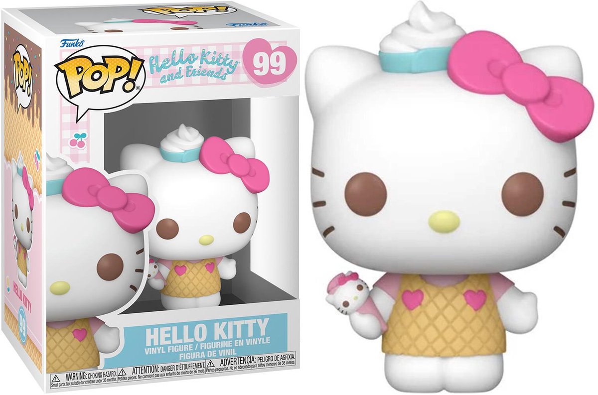 Funko hello kitty hello kitty e amici - hello kitty (gelato) figura in vinile 99 pop! unisex multicolore