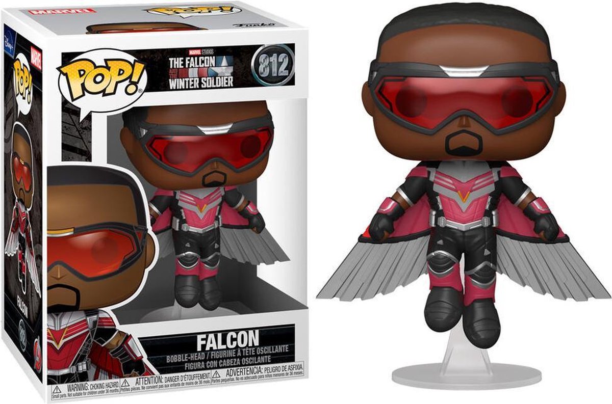 Funko figura coleccionable el halcón y el soldado de invierno marvel pop! halcón volando 9 cm multicolores