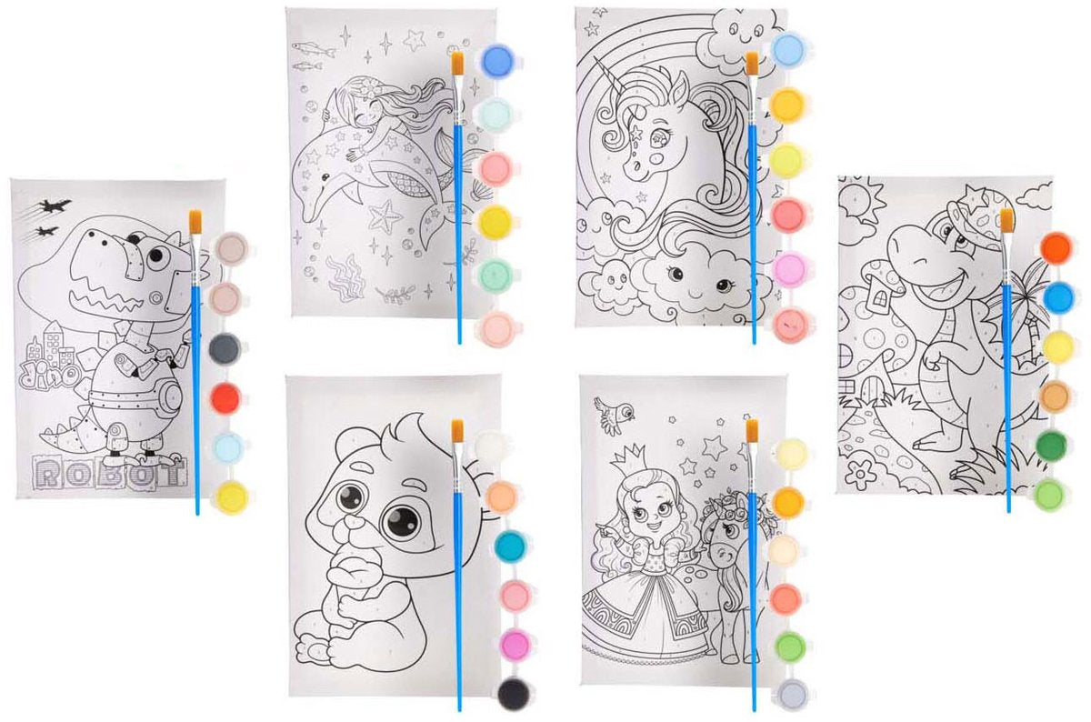 Set di pittura per pittura con i numeri - set di 12 dipinti