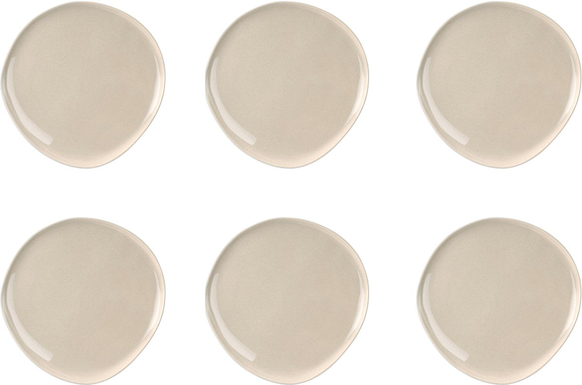 Medard de noblat - lino oslo - piatto da dessert 22 cm - 6 pezzi - gres