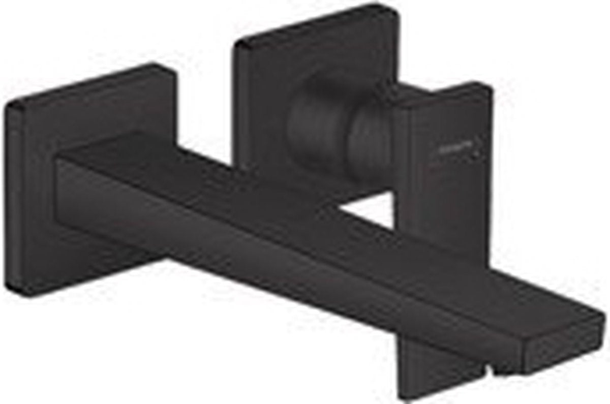 Miscelatore monocomando lavabo Hansgrohe metropol con sporgenza 225 mm e piletta di scarico nero opaco